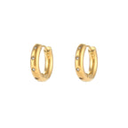 E.B. Belle-brincos grossos não manchados para mulheres, jóias com strass dourado estrela AAA zircão cz, moda, 2024