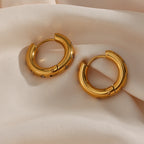 E.B. Belle-brincos grossos não manchados para mulheres, jóias com strass dourado estrela AAA zircão cz, moda, 2024