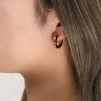 E.B. Belle-brincos grossos não manchados para mulheres, jóias com strass dourado estrela AAA zircão cz, moda, 2024