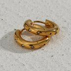 E.B. Belle-brincos grossos não manchados para mulheres, jóias com strass dourado estrela AAA zircão cz, moda, 2024