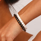Design Caterpillar Pulseiras para Mulheres, Pulseiras Coloridas de Esmalte, Punho de Aço Inoxidável, Jóias Y2K Bonitos, Verão