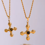 E.B. Belle-Ágata Leme Forma Colar Pingente, 18K banhado a ouro, aço inoxidável, Twists Cadeia, Pedra Natural, Cor Marrom