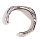Ebbelle Pulseira aberta de onda líquida irregular exagerada banhada a ouro 18K pulseiras de mão femininas joias de aço inoxidável