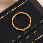 Ebbelle strass oito awn estrela forma de onda anel de aço inoxidável 18k banhado a ouro requintado jóias femininas para festa namoro