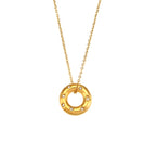 Ebbelle novo cristal pavimentado redondo grosso brincos de argola forma donut pingente de ouro colar conjunto de jóias de aço inoxidável para mulher