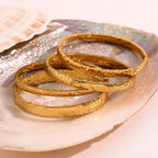 Ebbelle Pulseiras de formato oval com protuberância brilhante de vários tamanhos 18K banhado a ouro em aço inoxidável joias femininas hipoalergênicas à prova d'água