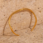 Ebbelle 2024 novo em férias praia acessórios à prova dwaterproof água forma de onda manguito pulseira para mulher pulseiras de aço inoxidável