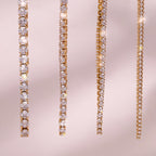 Ebbelle 2mm3mm4mm5mm brilhante luxo 3a zircão tênis corrente colares para mulher aço inoxidável banhado a ouro colar de dama de honra