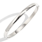 Ebbelle Pulseiras de formato oval com protuberância brilhante de vários tamanhos 18K banhado a ouro em aço inoxidável joias femininas hipoalergênicas à prova d'água