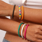 Design Caterpillar Pulseiras para Mulheres, Pulseiras Coloridas de Esmalte, Punho de Aço Inoxidável, Jóias Y2K Bonitos, Verão