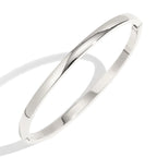 Ebbelle Pulseiras de formato oval com protuberância brilhante de vários tamanhos 18K banhado a ouro em aço inoxidável joias femininas hipoalergênicas à prova d'água
